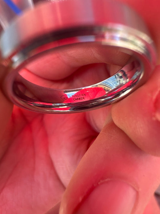Tungsten Men’s Silver Brushed Band