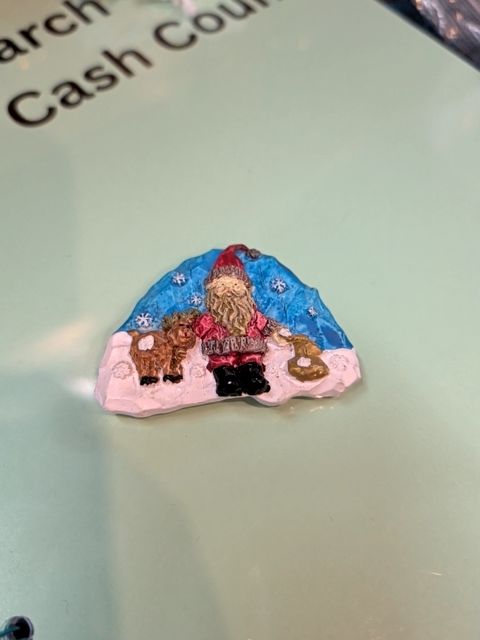 Hand Painted Winter Scene Magnet
