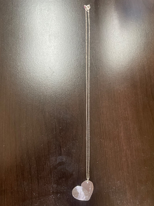 925 Fingerprint Heart Necklace