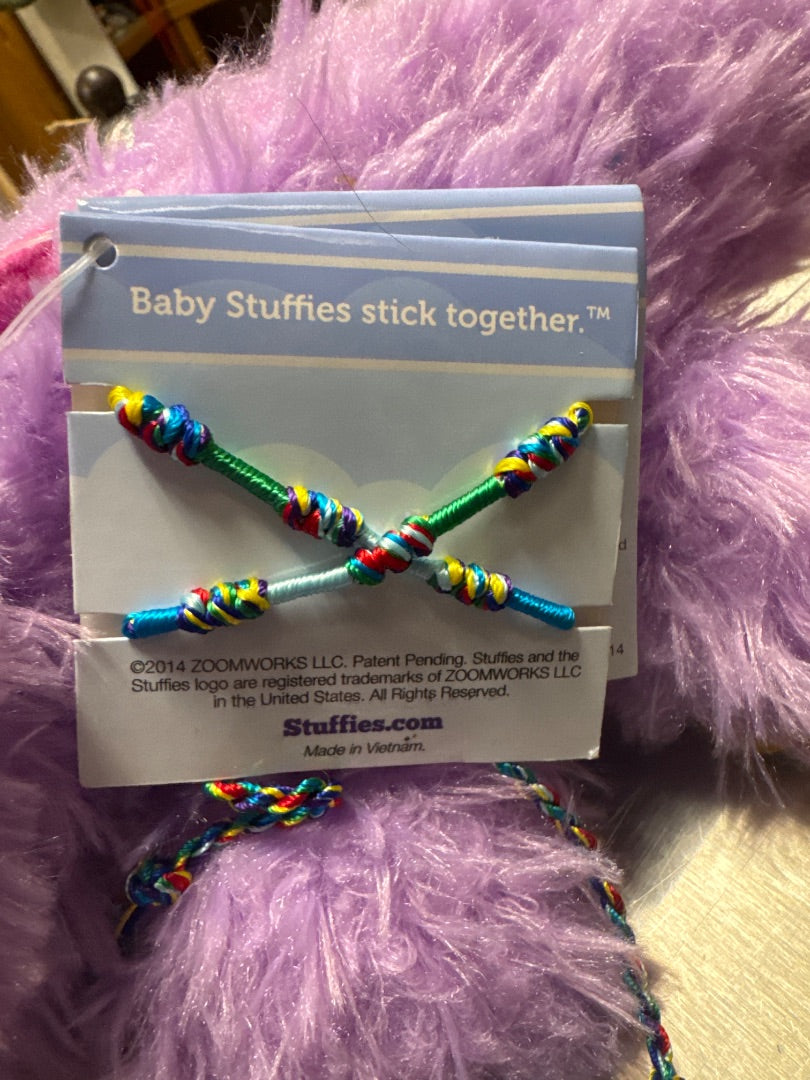 Baby Stuffies Purple Alligator