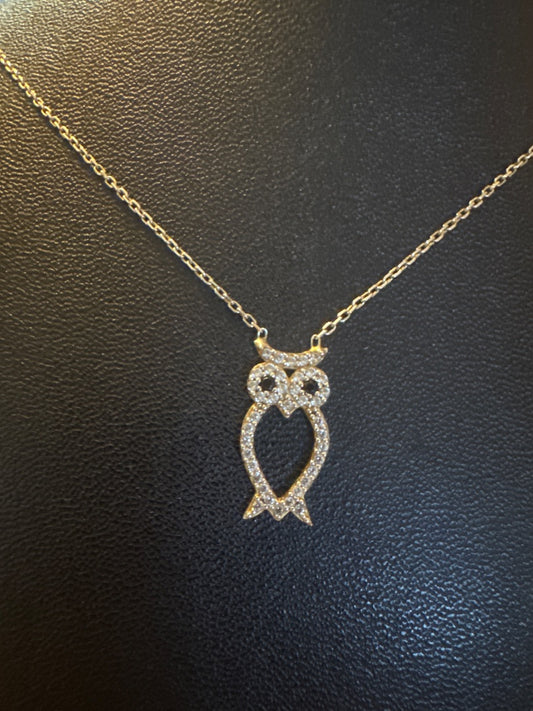Owl necklace 925