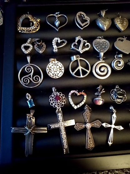 Sterling silver fine jewelry pendants