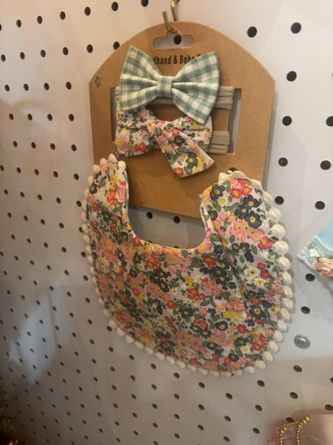 Reversible bib /headband set