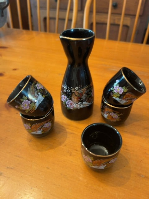 Vintage ceramic sake set