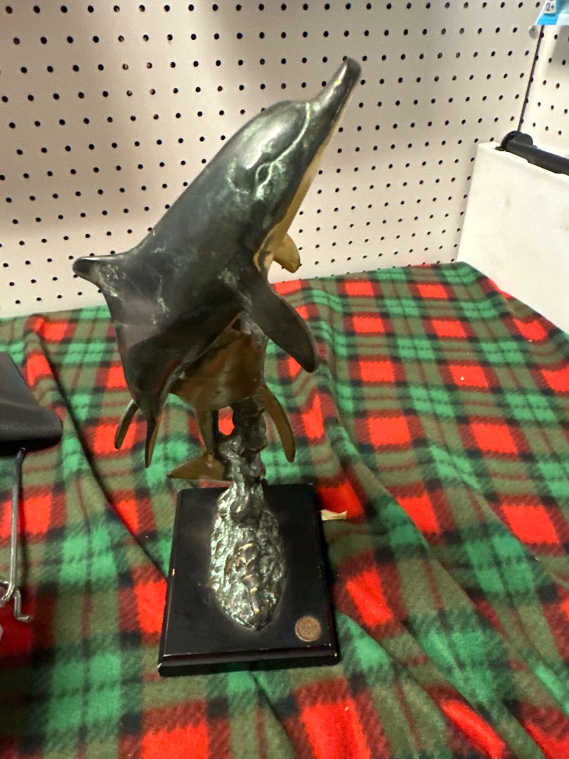 Antique Bronze Dolphins
