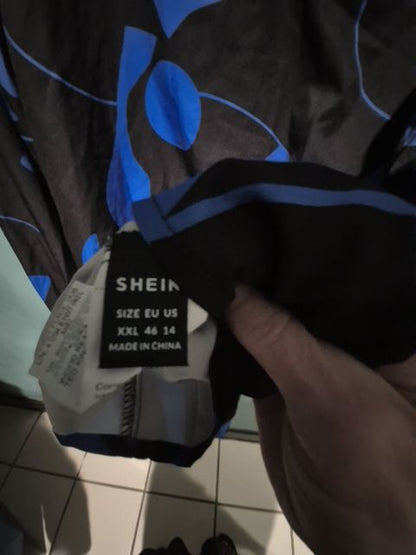 Black & Blue Shein Long Sleeve Shirt, XXL