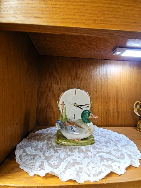 Fitz and Floyd Mallard Clock LR