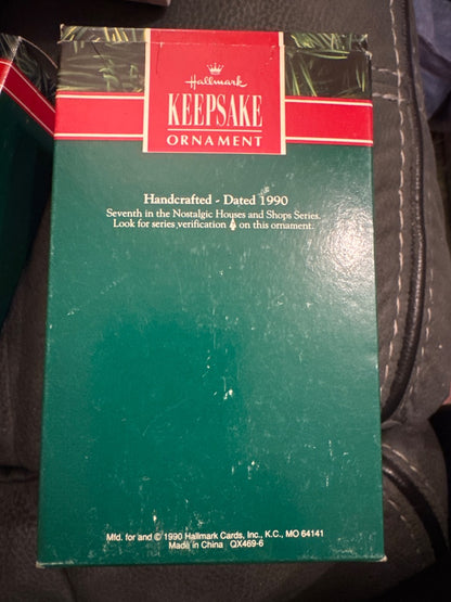 Hallmark holiday home and nostalgic houses and shops.