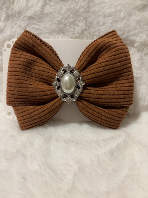 Brown MysticalCreationsByMaira Corduroy bow