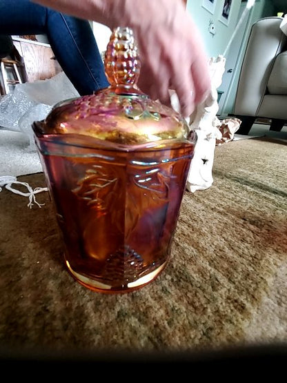 Indiana glass merrigold biscuit canister AS IS