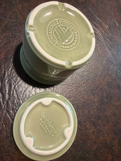 Green Oggi Small pottery canister, 15x15