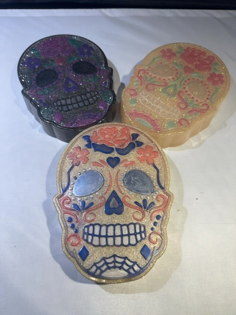 Multi Colored Luminous Creations trinket box, 7X5 inches