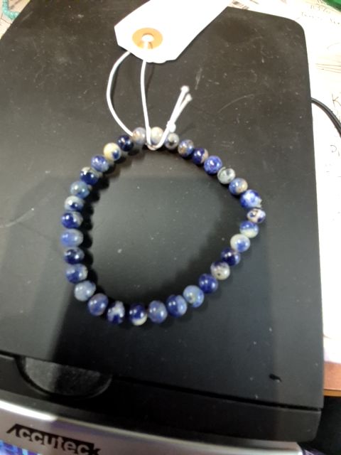 Blue Handmade Sodalite Bracelet, 6 mm