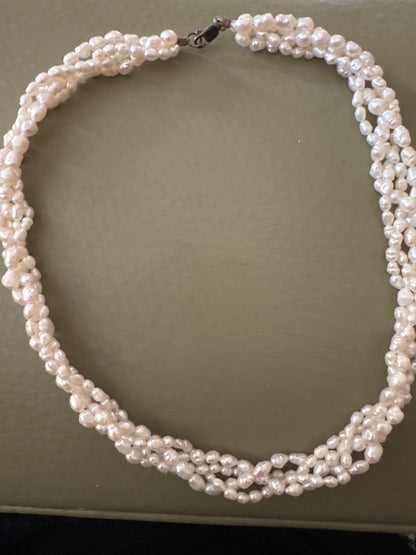 3 strand freshwater pearl choker