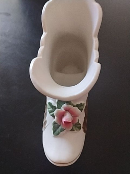 White Pink  Porcelain Bisque Shoe