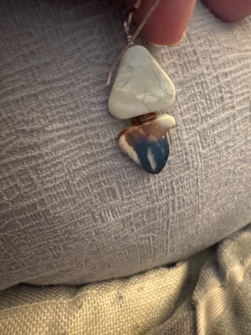 Sterling and stone earrings
