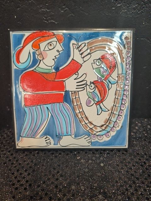 Hand painted Italian tile Trivet
