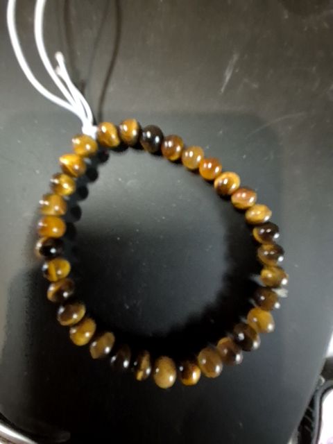 Brown Handmade Tiger Eye Bracelet, 6 mm, 6 mm