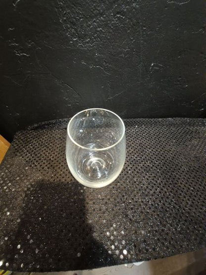 Clear  Crystal Stemless Wineglass, 4.5"