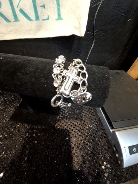 Silver  Charm Bracelet, 8"