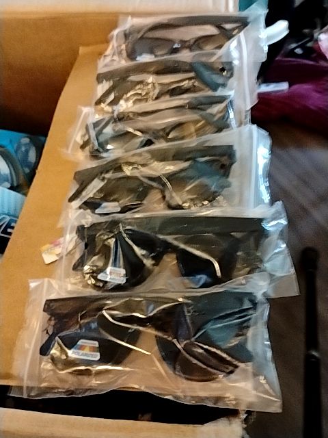 Black w multi color lens  Polarized Sunglasses