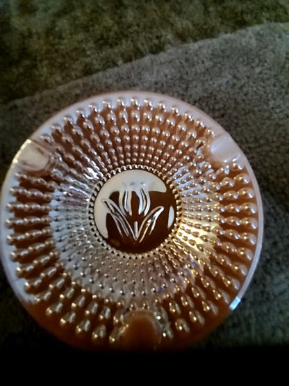 Anchor hocking peach luster ashtray