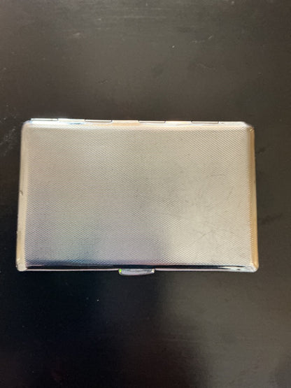 Silver Gibraltar Cigarettes case, 5.25”