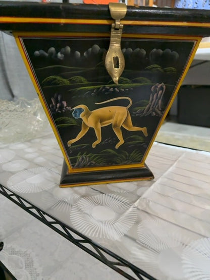 Hand painted wooden box, Large