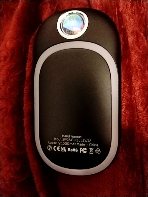 Black  Hand Warmer Power Bank