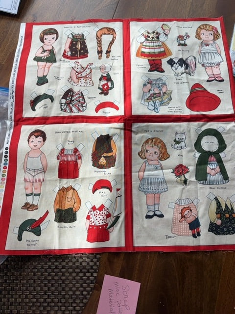Vintage “Paper Dolls Around the World” Material