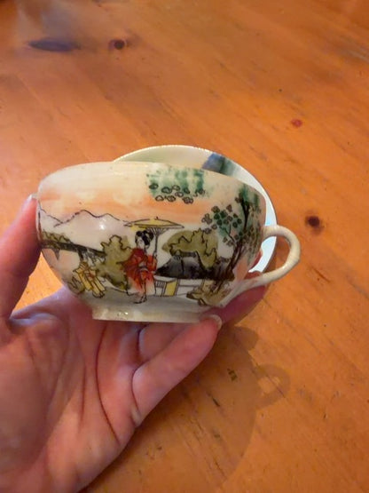 Vintage hand painted Japanese porcelain set