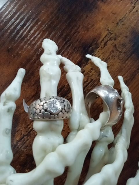 Sterling signed Harley Davidson ringring