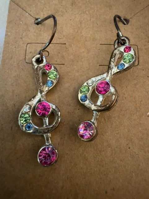 Music note earrings