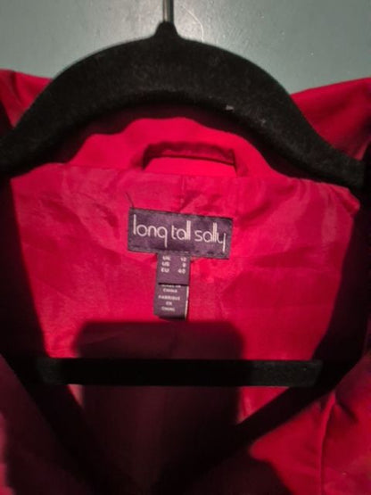 Red Long Tall Sally Collared Jacket, US 8