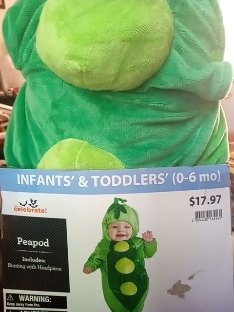 New peapod plush costume, 0-6mo