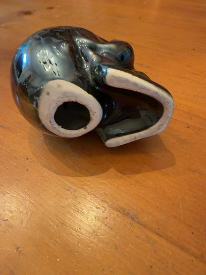 Iridescent ceramic skull