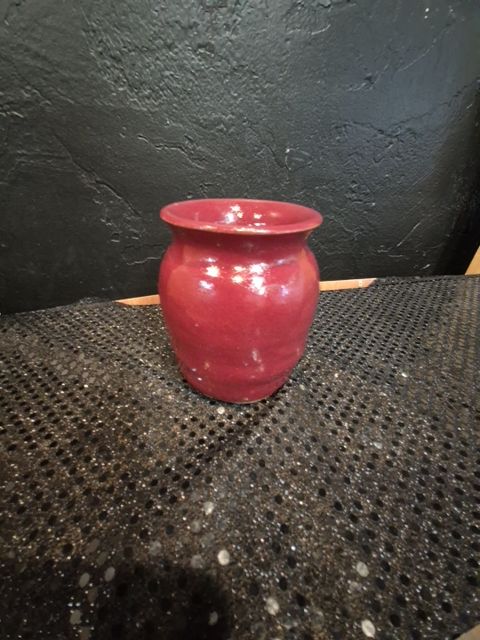 Wine  Pottery Vase, 3" × 4"