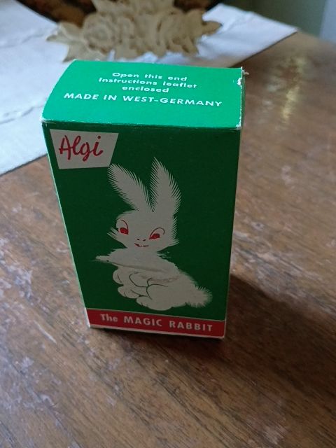 1950's Algi magic rabbit original green box