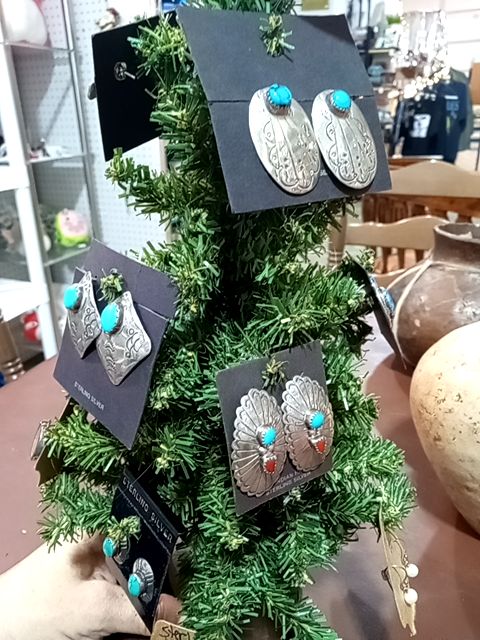 New sterling silver large earrings