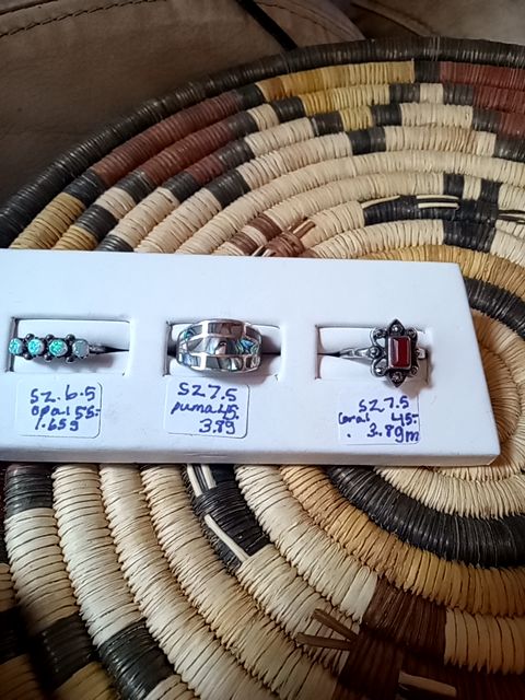 Sterling,puma shell Vintage Ring, 7.5