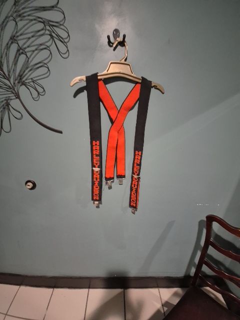Black & Orange Harley Davidson Suspenders