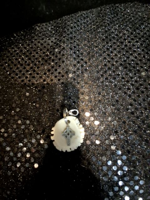 Bone w/cross Charm