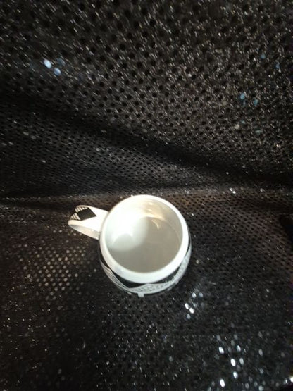 Black & White Geometric Pattern The Treasure Chest Coffee Mug, 3"