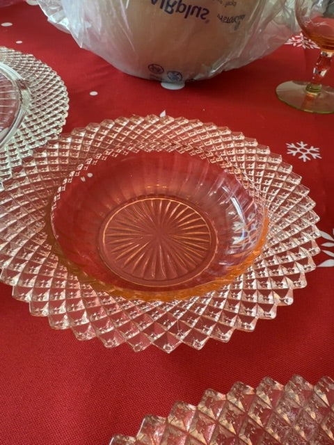 Pink Anchor Hocking Pink cereal bowl