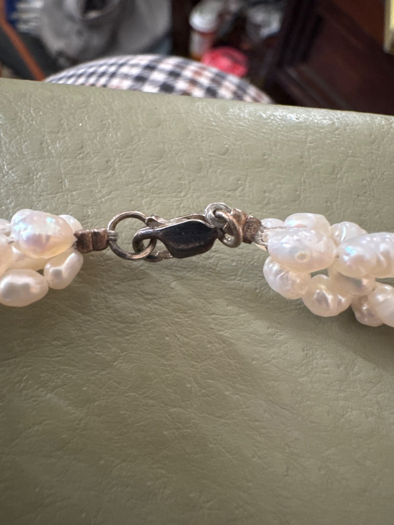 3 strand freshwater pearl choker