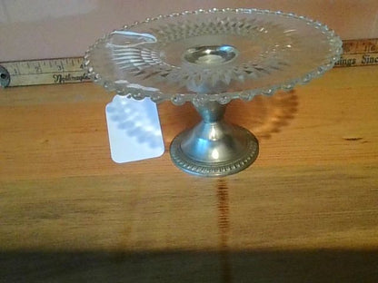 Antique cake stand, 6.75" diameter