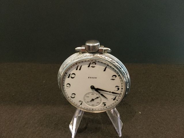 Silver Elgin Working Pocket Watch, 16 Size