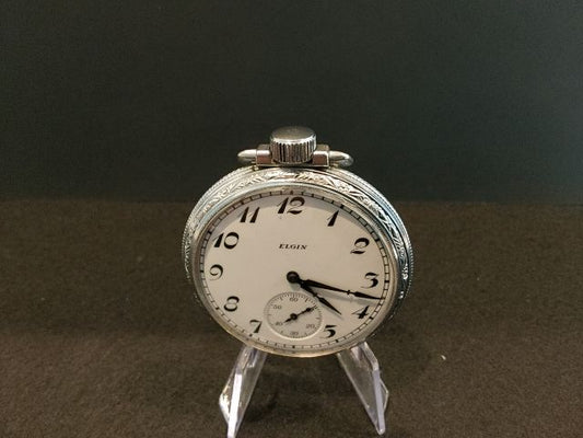 Silver Elgin Working Pocket Watch, 16 Size