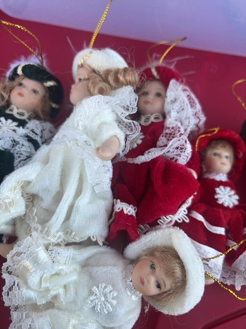 Vintage porcelain doll ornament