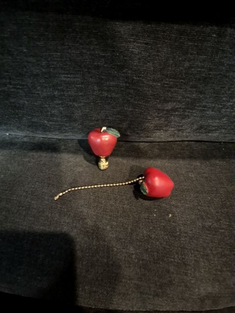 Red  Apple Lamp Shade Top & Pull